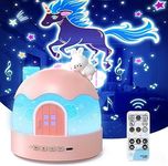 Night Light for Kids,Girl Gift 84 Light Modes 14 Films Baby Sound Machine,Night Light for Bedroom,3 in 1&Remote Control,Volume Adjust,Rechargeable Unicorns,Kawaii Gifts,Teen Girl Gifts Trendy Stuff