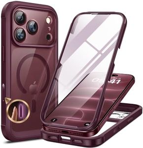 Miracase Magnetic for iPhone 18 Pro Case 6.3",Full Body Protection,Burgundy