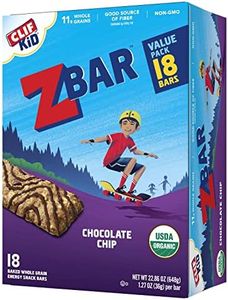 CLIF KID ZBAR - Organic Granola Bars - Chocolate Chip - Non-GMO - Organic -Lunch Box Snacks (1.27 Ounce Energy Bars, 18 Count)