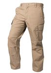 LAPG Core Cargo Lightweight Mens Work Pants, Khaki Cargo Pants for Men, Hiking Ripstop Cargo Pants - 42 X 30