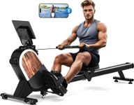 Rowing Machine（2025）, CHAOKE Magnetic Rowing Machines for Home 350 LBs Weight Capacity, 16 Levels Resistance Row Machine with Dual Slide Rail Space-Saving Vertical Storage, Easy Assembly