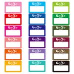 18 Colors 540 Pcs Hello My Name is Stickers, 3'' x 2'' Name Tag Stickers, Newborn Baby Name Sticker Labels for Classroom School Office Home