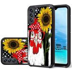 BFRKXOCK Samsung Galaxy S21 FE 5G [Not for S21] Case, Shockproof Anti-Scratch Case. Dual Layer Hybrid Sturdy Armor Cover Case for Samsung Galaxy S21 FE 5G, American Flag Sunflower Chicken