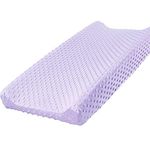 Owlowla Changing Pad Cover, Soft Minky Dots Changing Table Sheets for Baby Boy and Girl(Lilac)