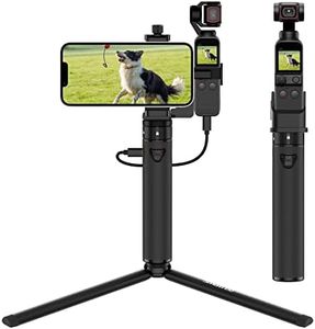 Smatree Powerbank 2022 con Treppiede Compatibile con DJI Osmo Pocket 2/ Pocket 1, Stazione di Ricarica Portatile da 5000 mAh, con Supporto OSMO Pocket Extension per Telefoni Cellulari