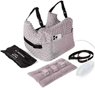 MOYOAMA Post Mastectomy Pillow - Surgery for Car, Breast Reduction & Augmentation Patients, After Heart Pillow, Recovery Must Haves, Gift, Grey Swiss Dots Bundle