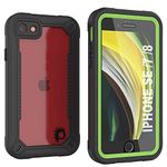 Punkcase for iPhone 8 Waterproof Case [Maximus Series] [Slim Fit] [IP68 Certified] [Shockresistant] Clear Armor Cover with Screen Protector | Ultimate Protection for iPhone 8 (4.7") (2017) [Green]