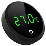 Fish Tank Thermometer Digital Aquarium Thermometer Mini Wireless Touch LED Display ±1°C Tropical Thermograph Reptile Tank Accessories for Monitoring Fish Turtle Reptile Glass Water Tank Temperature