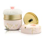 BBKON Large Powder Puff for Body Powder with Powder Container, Soft Powder Puff and Dusting Powder Travel Case (Romantic Feelings)