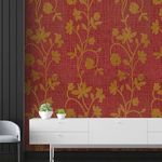 doodad Self Adhesive Wallpaper | Reddish Brown Wallpaper for Bedroom | Beautiful Floral Wallpapers for Walls | PVC Wallpaper Waterproof | 45cm x 300cm, Wall Paper Covers 14.5 sq. ft