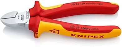 Knipex Diagonal Cutter chrome-plated, insulated with multi-component grips, VDE-tested 160 mm 70 06 160
