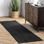 NuLoom Rigo Hand Woven Farmhouse Jute Area Rug, 9x12, Green