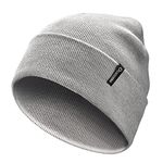 Ocatoma Beanie for Men Women Acrylic Knit Cuffed Slouchy Men's Daily Warm Hat Toque Unisex Gifts for Men Women Boyfriend Him (Grey)