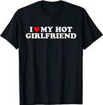 Kiristyle I Love My Hot Girlfriend Shirt I Heart My Hot Girlfriend Unisex T-Shirt Men Women Gift for dad mom Son Daughter Black