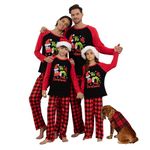 Puimentiua Family Christmas Pyjamas Set, Matching Christmas Pjs for Family, Xmas Pjs Family Holiday, Christmas Pyjamas for Women Men Kids Baby Dog