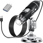 Etzin USB Digital Microscope 50X to 1000X, 8 LED Magnification Microscope Magnifier with Metal Stand Compatible with Android and Smartphone Handheld USB EPL-585IM