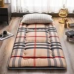 Japanese Floor Mattress, Japanese Futon Foldable Mattress, Roll Up Mattress Tatami Mat, Breathable Floor Lounger Guest Bed for Camping Couch, Twin Full Queen ( Color : B , Size : Single(90x200cm) )