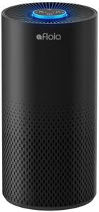 Afloia Air Purifiers for Home Large Room Up to 1076 Ft², 3-Stage Filter Air Purifiers for Bedroom 22 dB, Air Purifiers for Pets Dust Dander Mold Pollen Odor Smoke, Kilo Black, 7 Colors Light