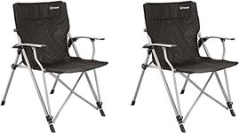 Outwell Goya Folding Camping Arm Chair (Black) (Pair of chairs)