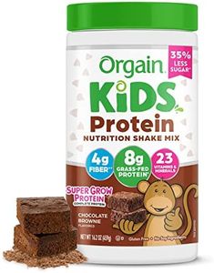 Orgain Kids Protein Powder Shake Mix, Chocolate Brownie - 8g Grass-Fed Dairy Protein, 4g Fiber, 23 Vitamins & Minerals, Gluten Free, No Soy Ingredients, Adds Healthy Nutrients to Kids Snacks, 1lb