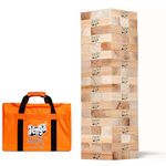 Jenga Giant JS7 (Stacks to Over 5 feet) Precision-Crafted, Premium Hardwood Game with Heavy-Duty Carry Bag (Authentic Jenga Brand Game)