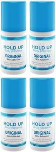 Hold Up Body Adhesive Original - Body Glue for Dancers, Butt Glue for Dancers, Roll On Skin Adhesive for Compression Stockings, Sock Glue, Clothing, Costume, Fashion, Dance, 2 oz. Bottle - 4 Pack