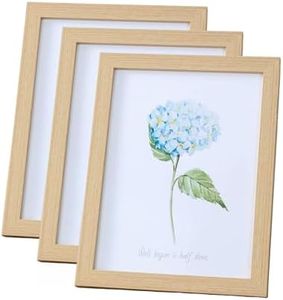Pack 3 Cadres Photo Numériques en bois Personnalisés A4 21x30 - Décoration Murale Pele Mele - Accroche pince Inclus - Idéal pour Souvenirs Familiaux - Personnalisé, Bordure Bois Premium, Abordable.