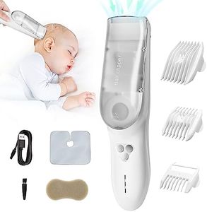 FERRISA Vacuum Baby Hair Clippers, Hair Trimmers for Kids & Men, Quiet Hair Clipper Kit, Cordless Baby Hair Clipper IPX7 Waterproof & USB Rechargeable
