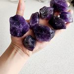 1 lb Rough Crystals Bulk Raw Amethyst Quartz Healing Stones for Tumbling, Wire Wrapping, Wicca Reiki,Meditation