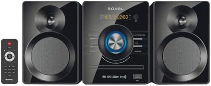 Roxel RCD-240BT Micro Compact Hifi CD Player mini Stereo, USB Playback, FM Radio, BT Streaming, AUX In and Remote Control and FM Radio
