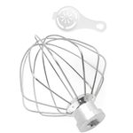 6 Wire Whip Wisk Attachment Replacement for KitchenAid K45WW Wisk 4.5/5 Quart Tilt-Head Stand Mixers Stainless Steel Whisk Compatible with KitchenAid 4.5 QT and 5 QT Wisk Mixer Accessories