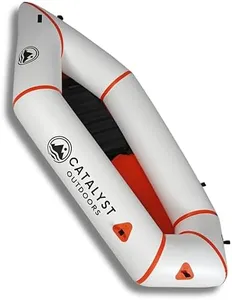 Catalyst Outdoors Ultra-Lightweight Inflatable Kayak for Adults & Kids - 1 Person Packraft, Durable TPU, Compact, Rapid Inflate, Ideal for Fishing & Adventure