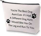 ZJXHPO Dog Aunt Survival Kit Best Dog Aunt Ever Makeup Bag Dog Lover Gift If I Had A Different Dog Aunt,I Would Bite Her On The Leg and Run to You Makeup Bag (CA-Dog Aunt)