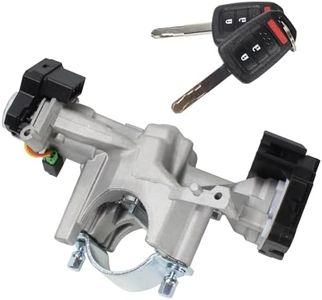 Ignition Switch Lock Cylinder Housing Assembly with 2 Keys（with chip）39730-T2A-A0 Compatible with Honda Accord 2013-2017 2.0L 2.4L 3.5L, Ignition Switch Kits Replace 39730-T2A-A1