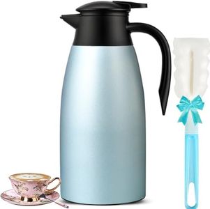 Tgvasz 68oz Thermal Coffee Carafe, Updated Insulated Stainless Steel Coffee Carafes for Keeping Hot Coffee & Tea Hot Beverage-12Hours, Double Walled Vacuum Coffee Carafe (blue)