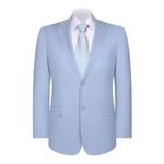 P&L Men's Classic Fit Two-Button Stretch Blazer Suit Separate Jacket Zen Blue