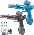 Electric Water Gun 2Pcs,Rechargeable Water Pistol with Realistic Muzzle Flash, Long Range Motorized Water Gun for Adults & Kids, Summer Beach Pool Party Toys Gift M