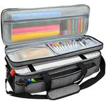 Luxiv Carrying Case for Cricut Explore Air 2, Double-Layer Bag Compatible with Cricut Maker, Cricut Explore Air/Air 2 Carrying Bag Portable 2 Layer Cricut Cut Machine Bags (Gray)