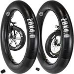 MOOVMOOV (2-Pack) 20x4.0 Inner Tube Fat Bike with Straight Schrader Valve - Compatible with Fat Bike/Mountain Bike/Electric Bikes - Ultra Resistant Rubber Butyl - 20 inch