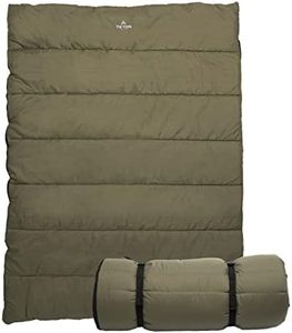 TETON Sports Evergreen Queen Size Sleeping Bag- Double Sleeping Bag – A Warm Bag The Whole Family can Enjoy – Great Sleeping Bag for Camping, Hunting and Base Camp., Mammoth, Olive/Stone