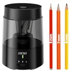 LOETAD Electric Pencil Sharpener USB Rechargeable Pencil Sharpener Portable with Spiral Blade, Automatic Stop, for 6-8mm Diameter Pencils, Ideal for Work, School, Home, Office