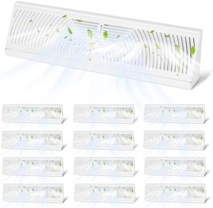 Aremae 12 Pack Baseboard Register Vent 18 Inch - RoundFlow Design for Maximum Air Flow - Smooth-Glide Air Adjust Lever - Heavy Duty Rust-Proof Steel - Tool-Free Easy Installation