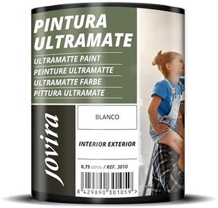 JOVIRA PINTURAS Peinture Ultramate Extérieur/Intérieur Lavable, super couvrant, blanc. (750 Millilitres, Blanc)