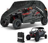 NEVERLAND UTV Cover Waterproof Outdoor - Oxford Cloth Compatible with Polaris RZR Yamaha Can-Am Defender Kawasaki Ranger Cover 4-6 Passenger Black (Up to 169")