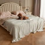 Kritter Planet 80"x60" Queen Size Waterproof Dog Blanket – Reversible Leakproof Furniture Protector for Couch & Bed, Washable Stain & Pee Proof Pad, Soft Non-Crinkle Pet Cover