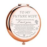 UJIMS to My Future Wife Gifts Bride to Be Makeup Mirror Engagement Gift for Soulmate Fiancee Wedding for Wife (Future Wife Mirror)