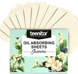 Teenitor Oil Blotting Papers for Face, 100 Sheets Jasmine Oil Blotting Sheets for Oily Skin, Oil Control Film Oil Absorbing Sheets for Face Men Women, Oil Absorbent Pads