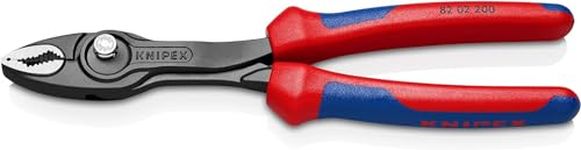 Knipex TwinGrip Slip Joint Pliers black atramentized, with multi-component grips 200 mm 82 02 200 SB