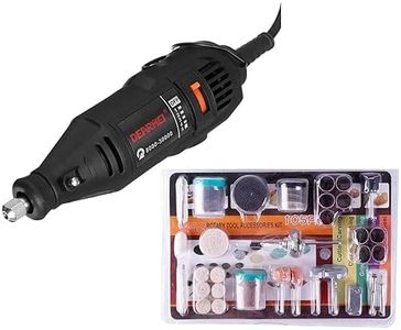 Hetkrishi Mini Die Grinder Rotary Tool Variable Speed | Drilling, Sanding, Buffing, Polishing, Engraving | Type Electric Compact 130W (105pc Accessories, Only Machine)