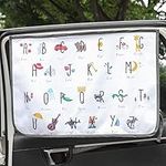 Magnet Car Sun Shade Curtain for Side Window for Baby Kids Children - Sunshade Protector Sun Blocker Blind (Be-Kids Alphabet)